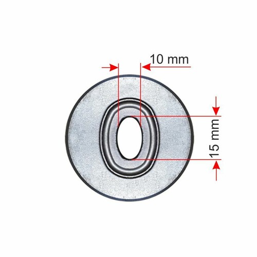 Einschlagstempel Oval 15 x 10 mm Ovalösen Einsetzwerkzeug PVC Plane Anhänger Neu - Bild 2 von 3