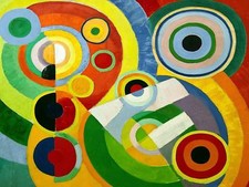 Joy rhythm of life by R. Delaunay Tile Mural Kitchen Backsplash Ceramic 10x8