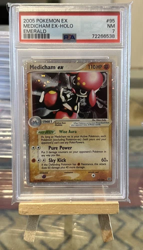 PSA 7 - Medicham Ex Holo 95/106 EX Emerald Pokemon Card - NM