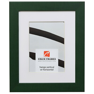 Craig Frames Colori, 1.25'' Modern Green Picture Frame With a Single Mat