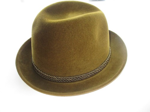 Dunley Fur Felt FEDORA - Canada Greenish Bronze NO FADING NO DAMAGE - Picture 9 of 16
