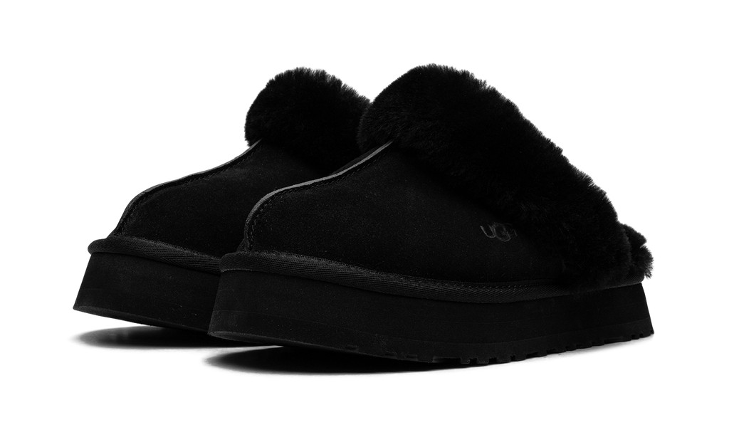 Женская обувь шлепанцы из овчины на платформе UGG DISQUETTE 1122550-CHESANBLK 30090₽