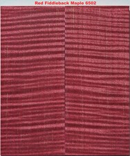 Beautiful Stabilized Red Curly Quilted Maple scales 6502, 6 1/16 x 2 5/8 x 1/2"