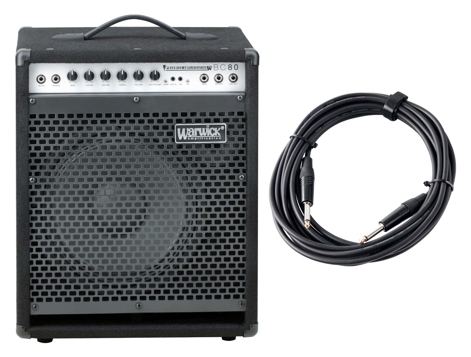 Warwick BC 80 Bass Combo Verstärker Set 80 Вт, 12 динамиков, Активный 3-полосный кабель эквалайзера