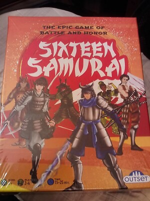 OUTSET MEDIA~SIXTEEN SAMURAI~THE EPIC GAME OF BATTLE & HONOR~2017 NIB~CARD GAME