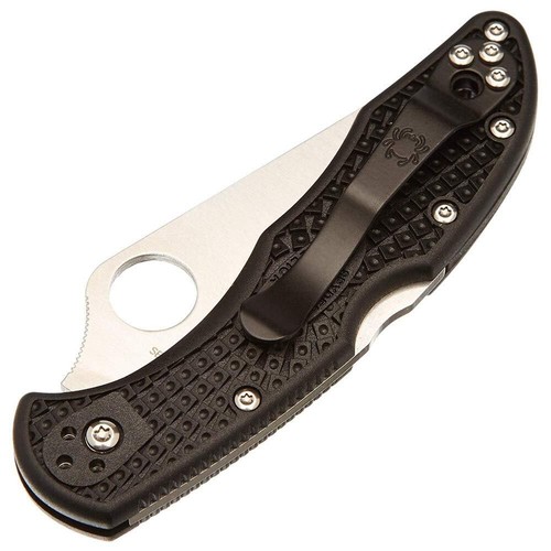 Spyderco Delica4 Cartella Leggera VG10 Satinato Piana Clip Point 2,88" FRN C11PBK - Foto 2 di 3
