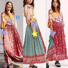 Free People NWT Size XS Beautiful Mixed Pattern Maxi Dress NWT