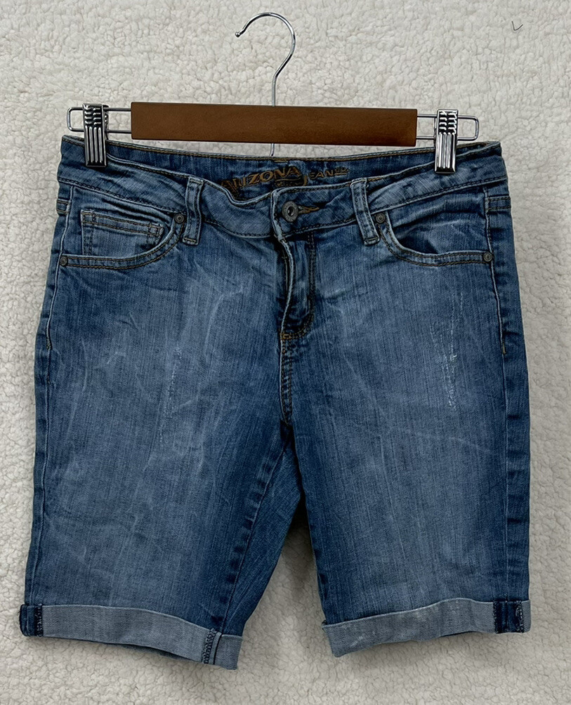 Arizona Jean Co Denim Blue Jeans Bermuda Shorts Women's Jr
