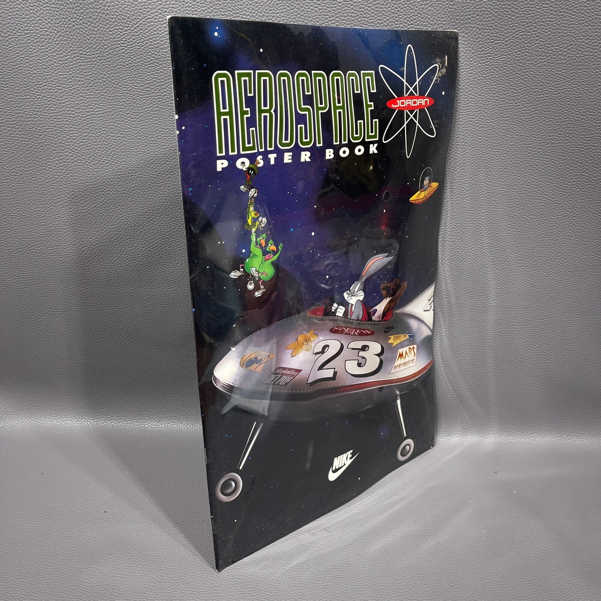 New Vintage 1993 Nike Jordan Aerospace Poster Book Space Jam Bugs
