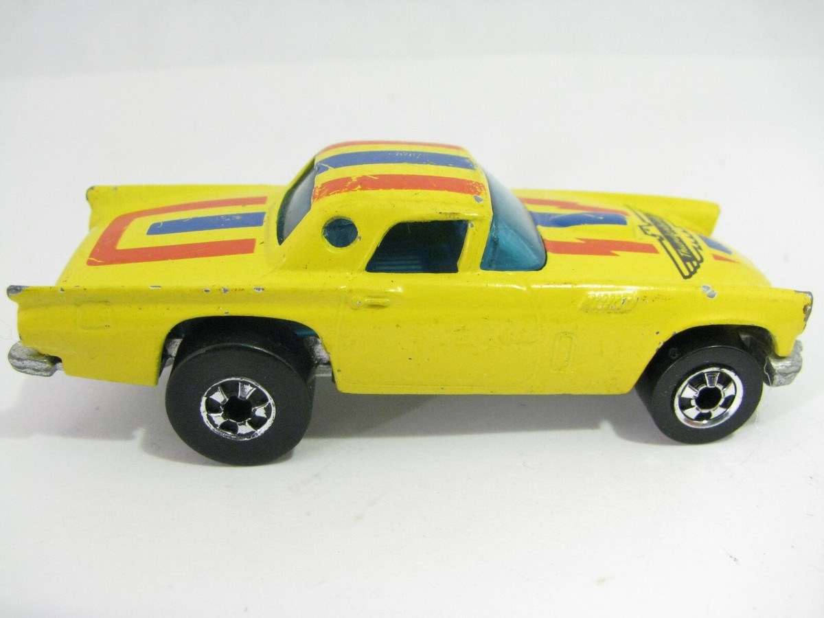 Hot Wheels Yellow 57 T-Bird Hong Kong 1977 1957 Ford Thunderbird