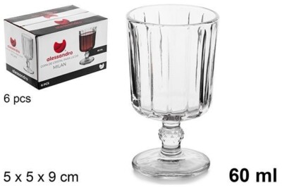 Van Well Set 12 Bicchierini Da Liquore WACHTMEISTER | Calibrati 2 Cl | In Vetro Concavo Con Tacchetto | Professionali Per Bar E Casa - 4