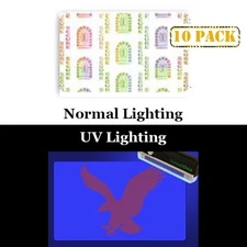 10 x Adhesive Holographic Overlay for Standard Size ID Cards | Secure Key Hole D
