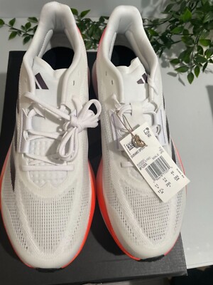 Adidas Duramo Speed M Mens Running Shoes 11.5 White&Pink Lightweight Mesh Upper