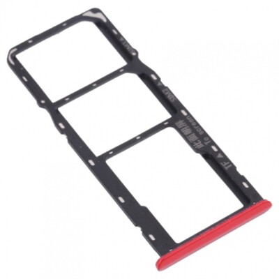 Sim Tray Compatible For Realme C3 Bright Red Sd Card Replacement Side