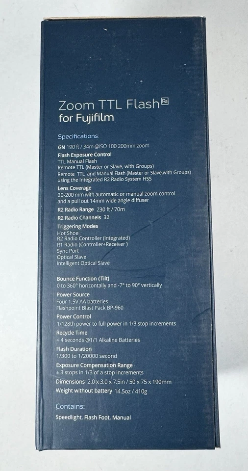 Flashpoint FPLFSMZFU Zoom R2 Manual Flash Integrated R2 Radio Transceiver  FUJI - Image 3 of 4