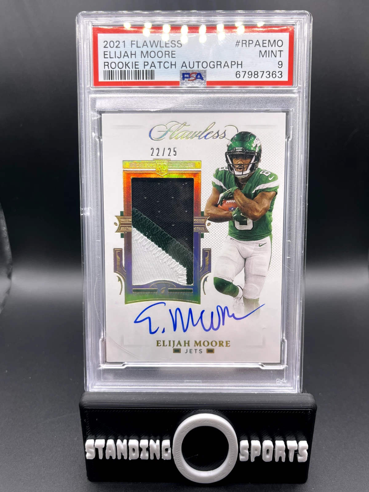 Elijah Moore Panini Flawless Rookie Patch Autograph #RPAEMO Base