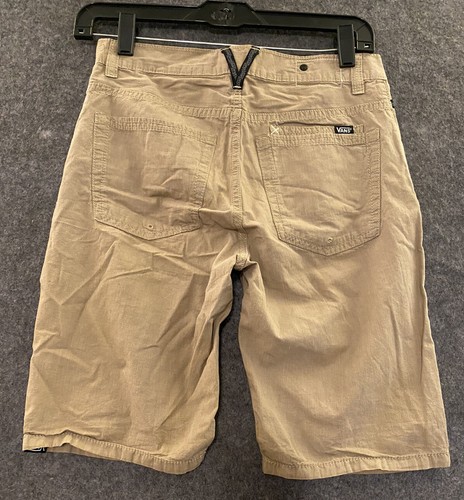 Vans Casual Shorts Youth Boys Size 16 Tan Chino Flat Front Khakis - Picture 2 of 11