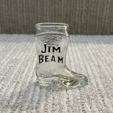 Jim Beam Cowboy Boot Shot Glass Kentucky Bourbon Whiskey Vintage