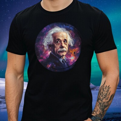 T-Shirt Herren Albert Einstein Motiv Baumwolle Größe S bis 5XL