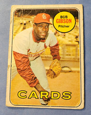 1969 Topps #200 Bob Gibson St. Louis Cardinals Hall Of Famer VG-G AUCT#13108