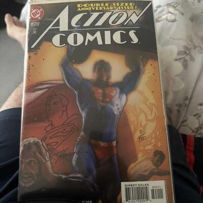 Action Comics #800 Superman signiert und bemerkt von Scott Hanna 94/800 fast neuwertig 2003 DC