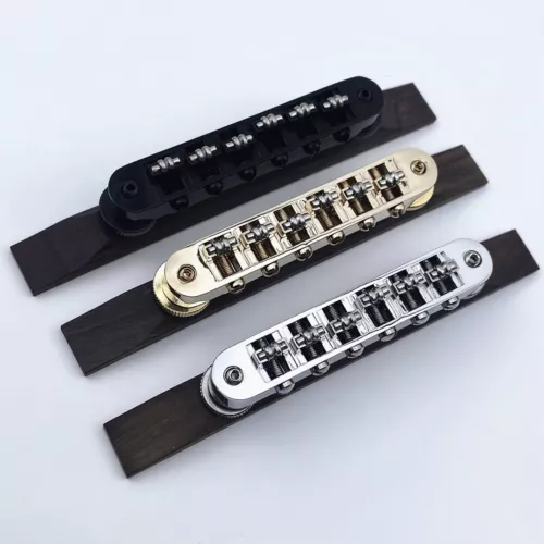 Tune-O-Matic M4 Roller Saddle Guitar Bridge Adjust Archtop Jazz Rosewood Base