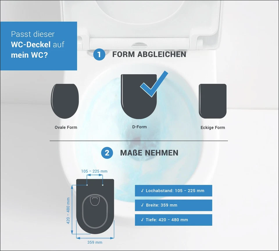 BERNSTEIN WC Deckel D-Form Softclose Kinder-WC-Sitz Ersatzdeckel U1006 - Bild 2 von 4