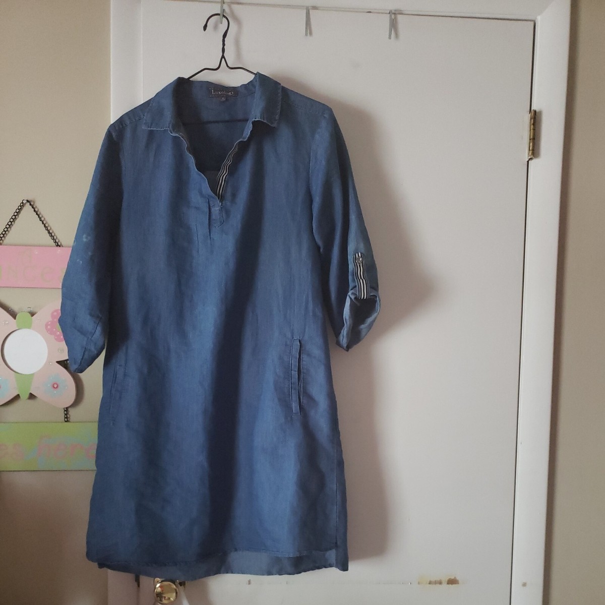 luxology denim dress Luxology | Dresses | Luxology Denim Quarter Sleeve Mini Dress 6