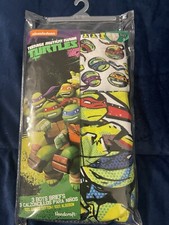 Teenage Mutant Ninja Turtles 3 Boys' Briefs-Size 4-New In Pkg-100 Combed Cotton