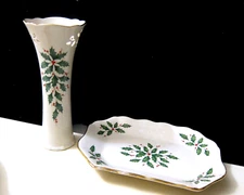 LENOX DIMENSION COLLECTION HOLLIDAY RETICULATED VASE AMERICAN by DESIGN TRAY