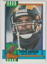 FLIPPER ANDERSON 1990 CARD 68- TOPPS LOS ANGELES RAMS FOOTBALL TEAM