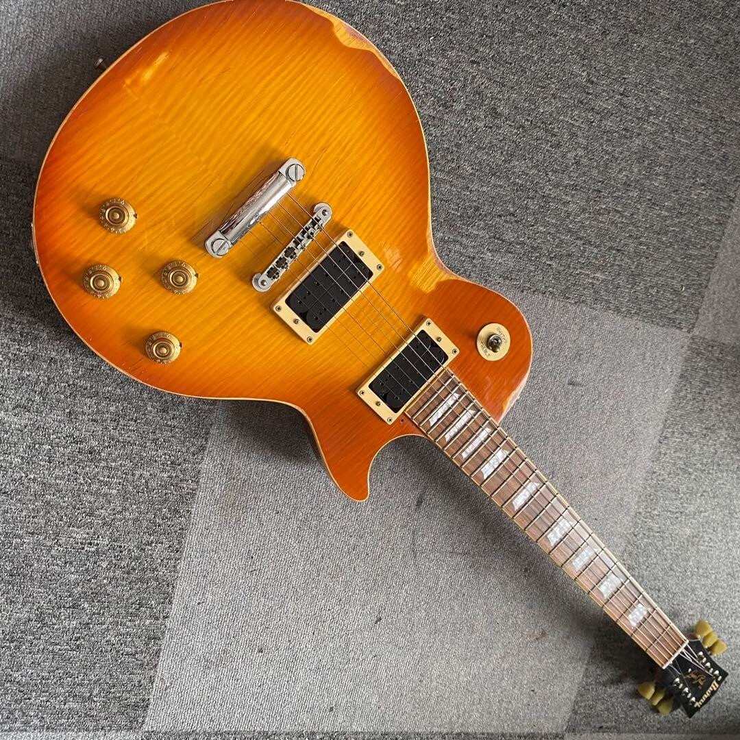 Burny Super Grade RLG-50 Electric Guitar 1980's Japan Lemon