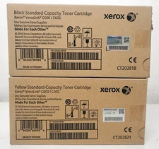 Lot of NEW Sealed Xerox 106R03899 Black and 106R03898 Yellow Toner Cartridges