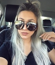 OVERSIZED "GUNS" SILVER Mirror Reflective Women Men Sunglasses GAFAS