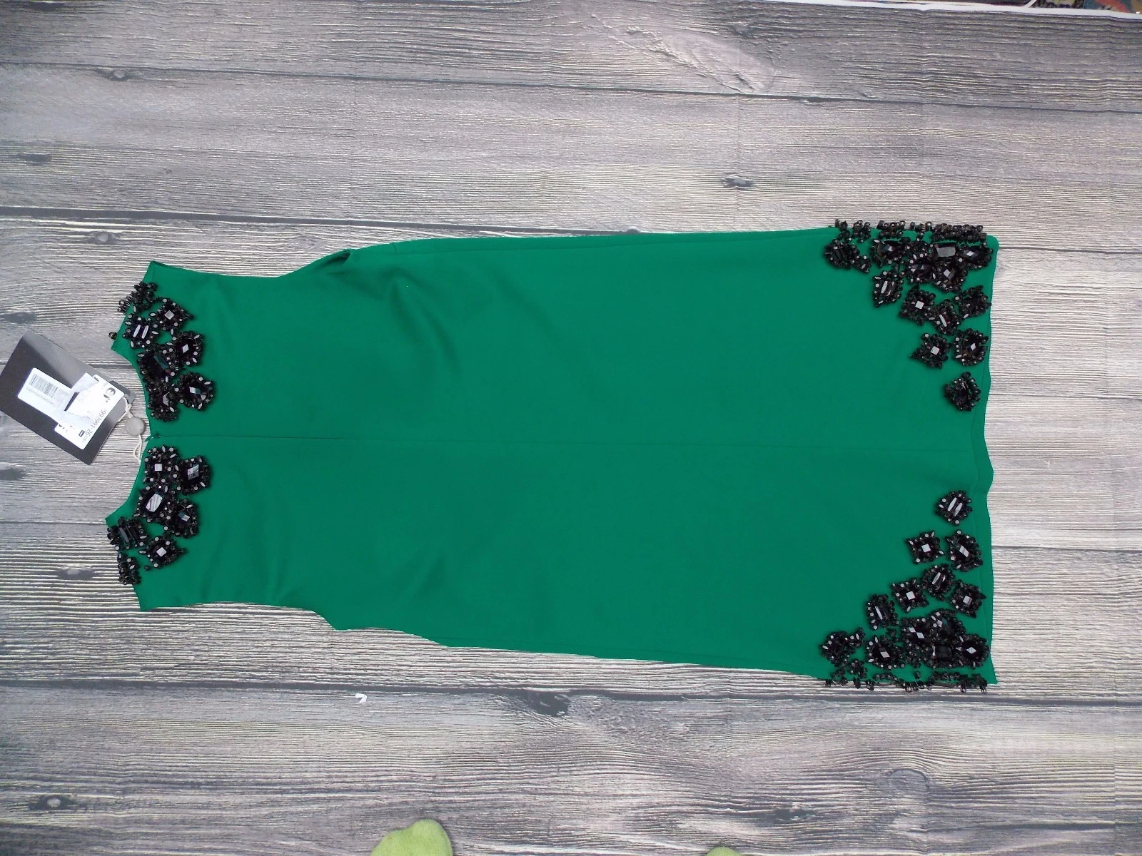 DSQUARED2 ABITO A TURNO ABBELLITO NUOVO DI ZECCA AUTENTICO £1400+ VERDE NERO PICCOLO 10