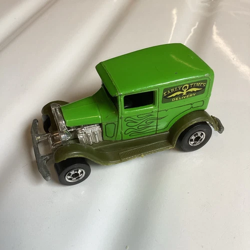 Vintage 1977 Hot Wheels Green Ford Early Times Delivery Truck Made in Hong Kong