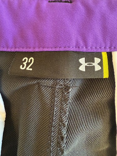 UNDER ARMOUR MEN'S HEATGEAR GOLF PERFORMANCE SHORTS - BLACK PINSTRIPE, SIZE 32 - Picture 3 of 13