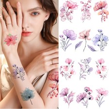 Watermark Waterproof Temporary Fake Tattoo Sticker Body Art Flower 