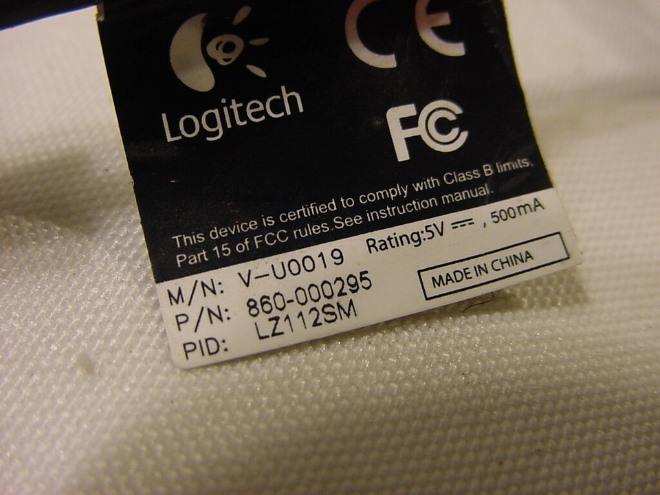 LOGITECH WEBCAM V-U0019 | eBay