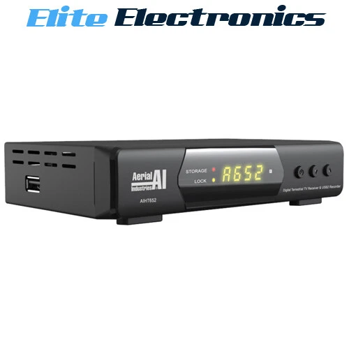 Aerial Industries AIHT652 HD Set Top Box w/ USB For DVB-T2/DVB-T TV Record Live