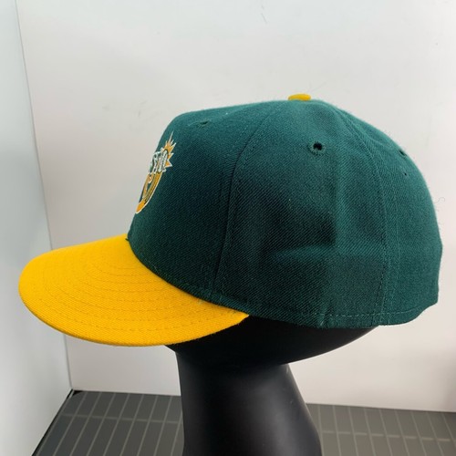 Vtg 90s Modesto A's California New Era 59/50 Baseball Wool Cap Hat USA 7 1/4 - Picture 4 of 8