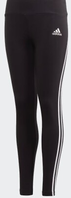 ADIDAS KIDS 3 GS LEGGINGS- BLACK/WHITE- GE0945 - AGES FROM 3 TO AGE 8 | eBay