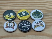 SEATTLE STORM WNBA BASKETBALL BIRD  - 6PC 1" INCH PIN PINBACK BUTTON [BM355]