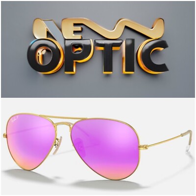 Gafas De Sol RayBan RB3025 112/1Q Aviator Metal Fucsia Flash Polarized New