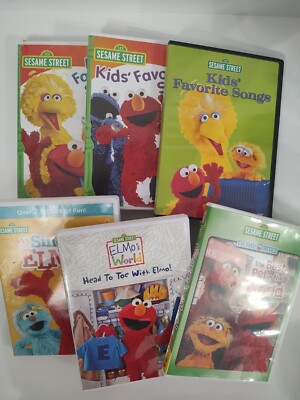 Set Of 6 Sesame Street DVD Elmo Big Bird Cookie Monster | eBay