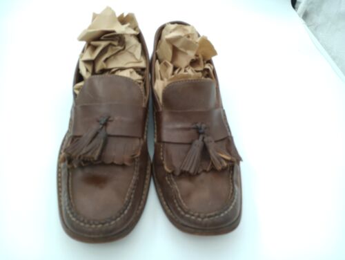 Cole Haan Kiltie Tassel Loafers Mens 10.5 Brown Leather - Picture 3 of 10