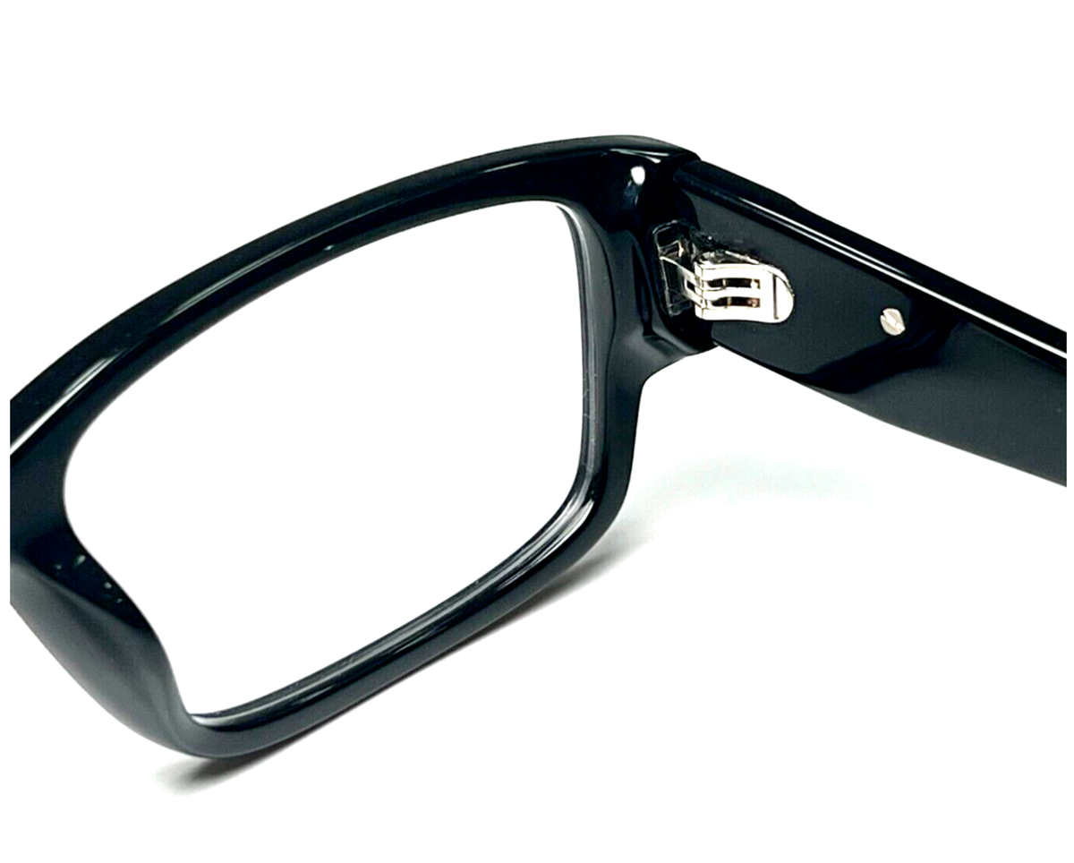 New Prada Wide Reading Glasses VPR 07Z 1AB-1O1 55-19 140 Black