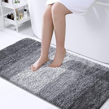 Bathroom Runner Rugs 44x24, Extra Soft Absorbent Microfiber 44" x 24" Grey