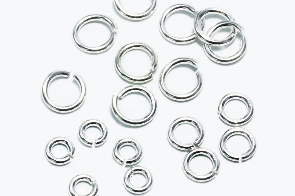 1000 Anelli Aperti In Argento 0,6 X 4 Mm – Per Gioielli Fai Da Te, Scatola Organizer Inclusa