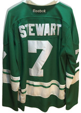 Chris Stewart #7 Minnesota Wild NHL Reebok Green Fighting Strap Jersey 50